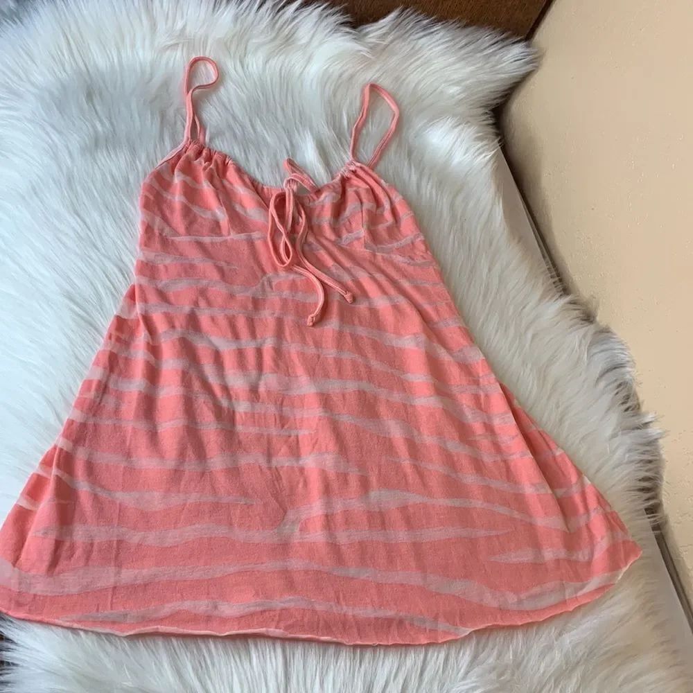 Free People Sheer Zebra Stripe Tank Size XS